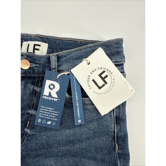 LOVERS AND FRIENDS Size 24 River Verona Stretch Denim Flare Jeans Revolve New - Picture 12 of 14